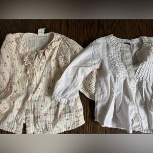 H&M Kids Floral and gap White Blouse Set